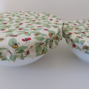 Bowl Cover, Reusable, Zero Waste, Ladybirds