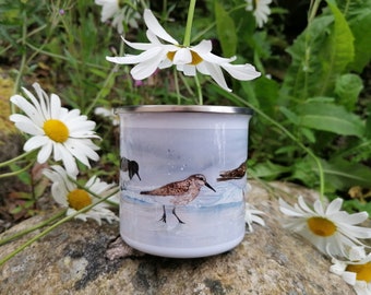 The Waders Enamel Camping Mug - Birdwatching, outdoors, nature, walking, picnic