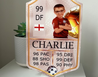 Football Shield, Personalised Football Card, Football Gift, Personalised Football Stats Card, Personalised Football Shield, Football Gifts