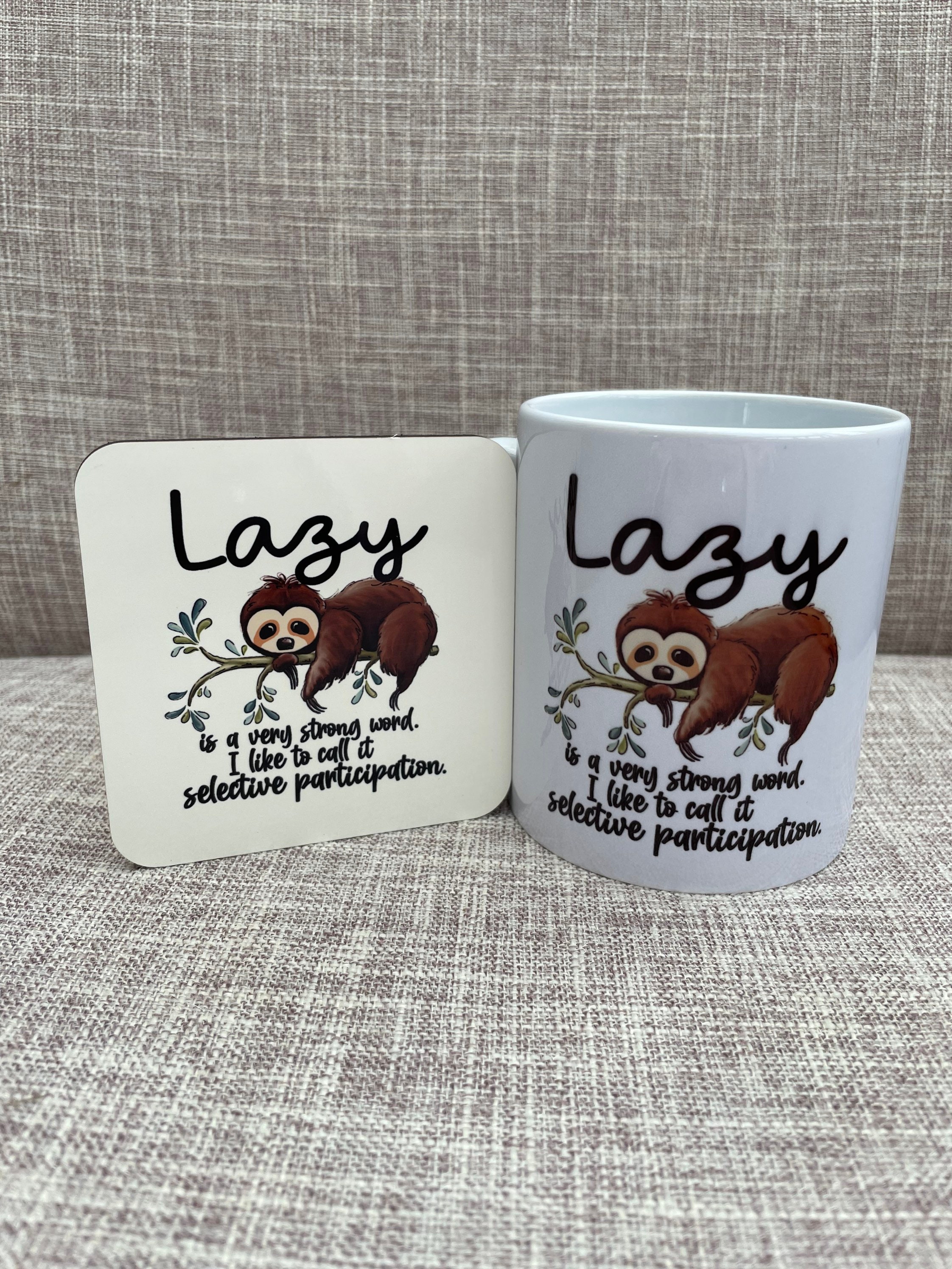 Lazy & Sleepy Cute Sloth Couple Gift Coffee Mug Set