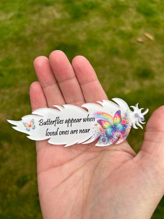 Memorial Lights Memorial Gifts For Loss Of Loved One - Butterflies Hover And Feathers Appear - Memorial Gift For Loss Of Loved One, Sympathy Gift For Loss Of Mom Unique Bereavement Gifts