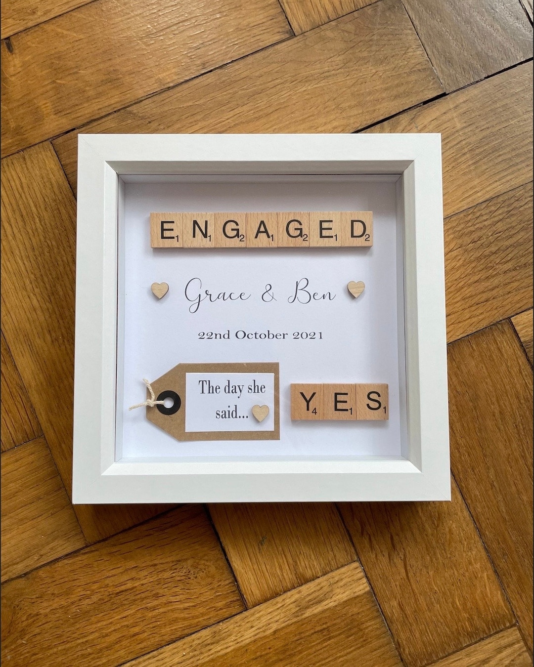 Personalised Engagement Frame, Engagement Photo Frame, Engaged Gift ...