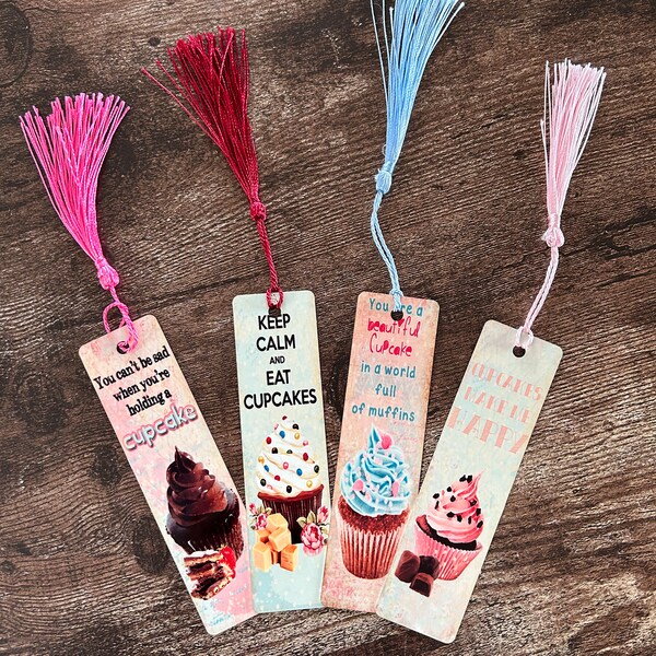 Bookmark, Bookmark With Tassel, Cake Bookmark, Gift For Mum, Gift For Friend, Funny Bookmark, Funny Gift Friend, Cheer Up Gift, Bookworm