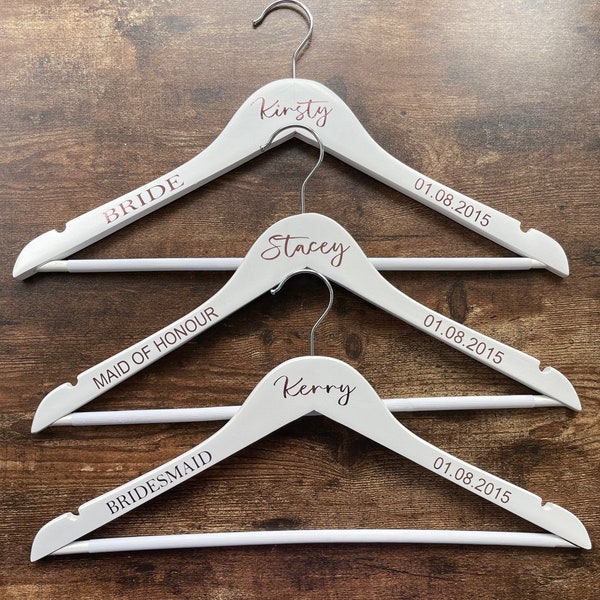 Wedding Day Hangers, Wedding Dress Hangers, Wooden Hangers, Wooden Wedding Day Hangers, Personalised Wedding Hangers,