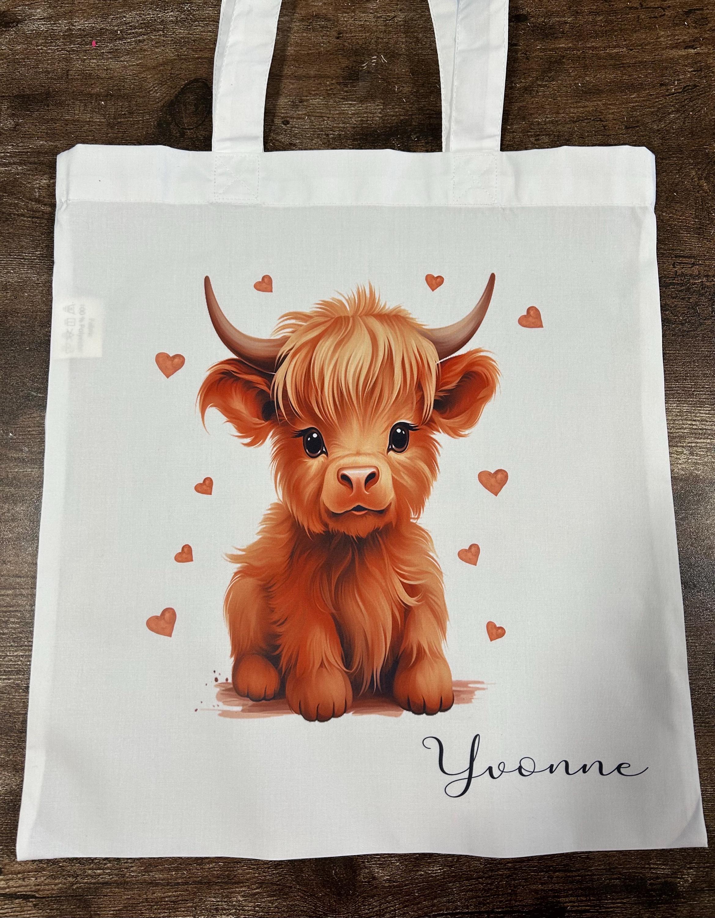 Highland Cow Make-up-Tasche „Just A Little Moody“ – Geschenk Für Kuh-Fans, Aus Segeltuch, 23x17x5 Cm