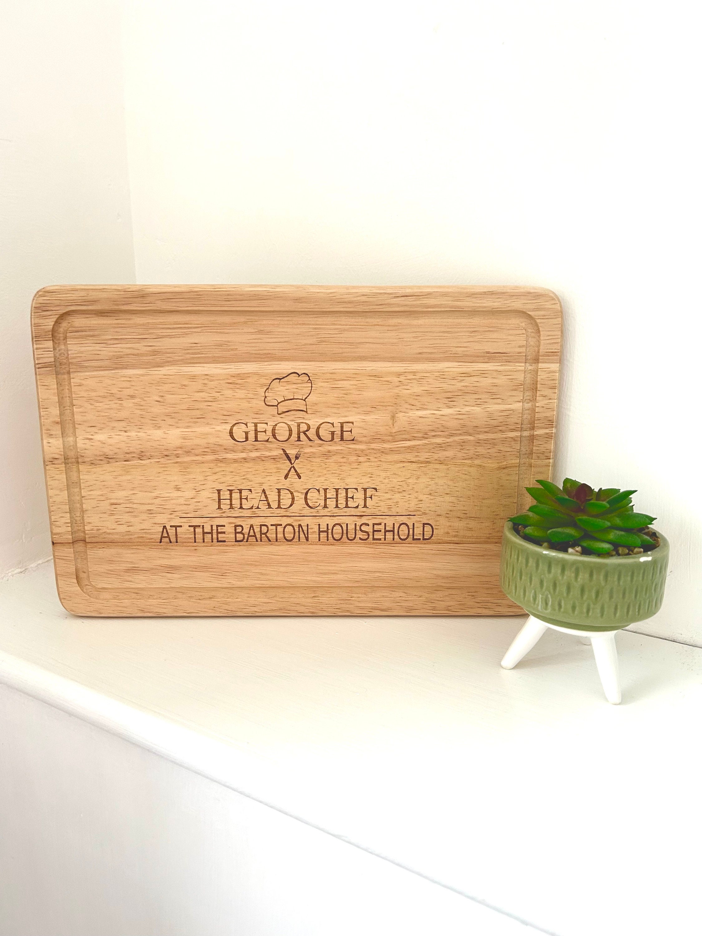  Executive Chef Bamboo Cutting Board with Finger Hole -  A Cut Above the Rest!