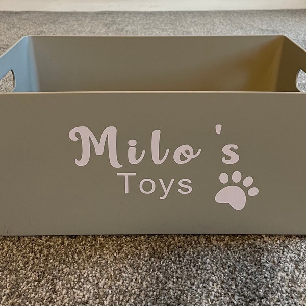 Pet Storage Box, Dog Toy Personalised Box, Personalised Storage Box, Dog Storage Box, Dog Toy Box, Mrs Hinch Box, Pet Food Storage Box