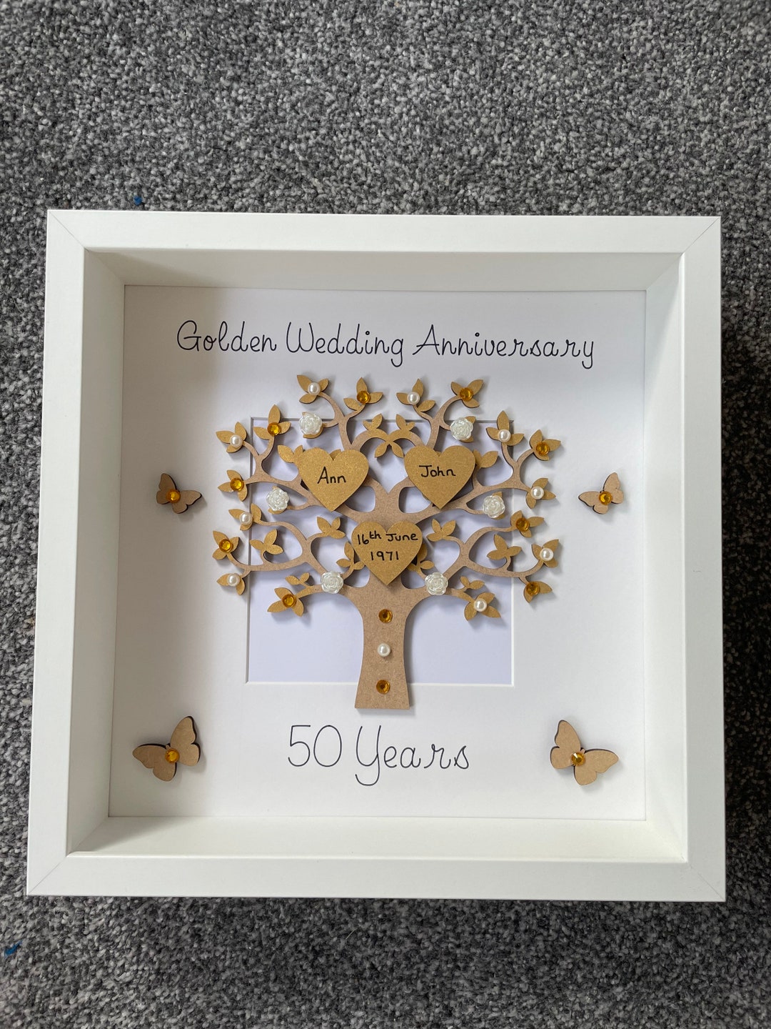 Golden Wedding Anniversary, Golden Wedding Anniversary Gift, Golden