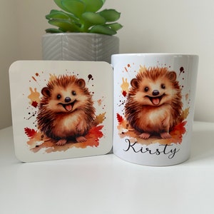Hedgehog Mug, Personalised Hedgehog Mug, Hedgehog Gift, Cute Hedgehog Mug, Gift For Friend, Custom Name Mug, Hedgehog Name Gift