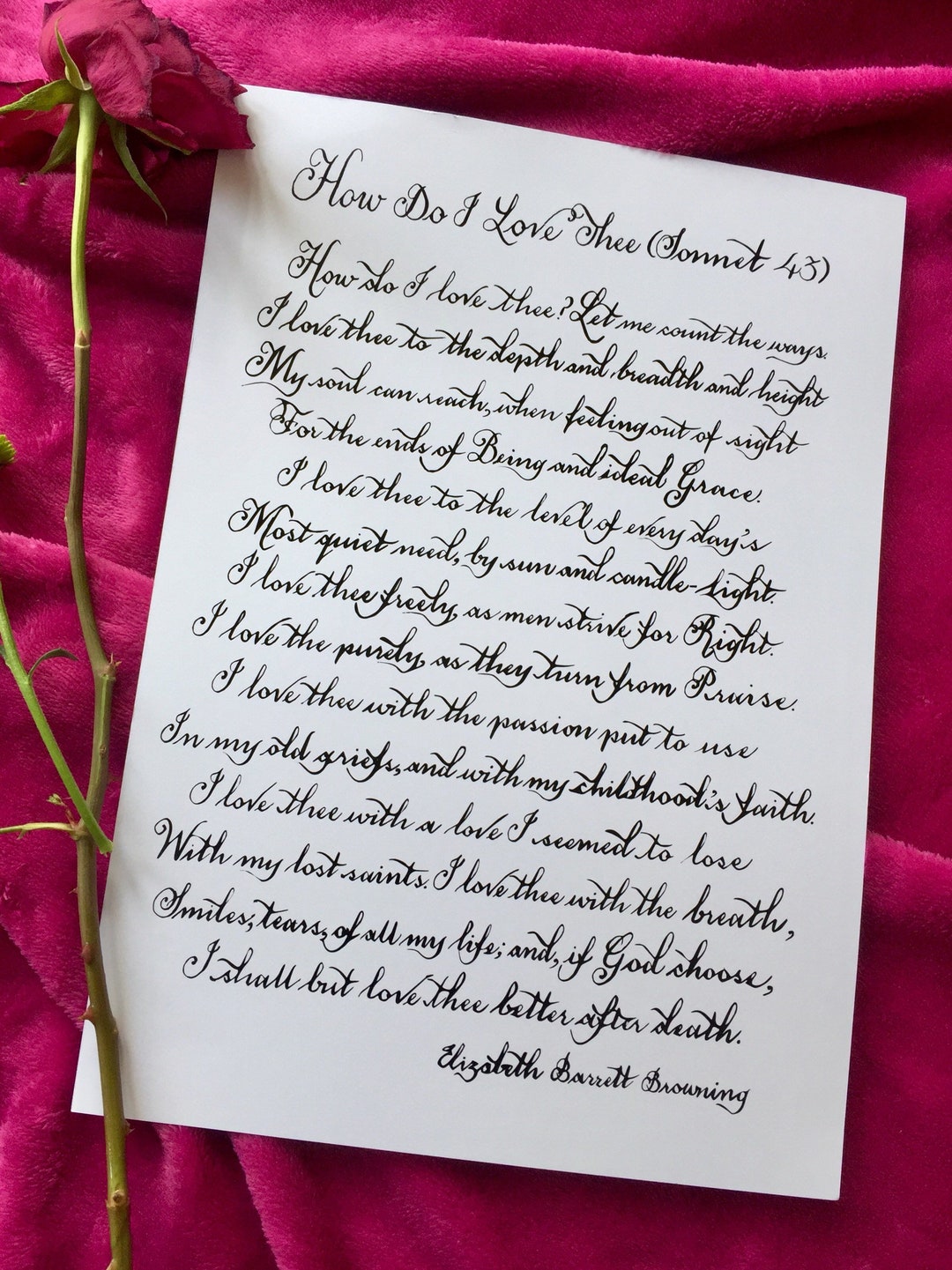 How Do I Love Thee Poem, 43 Elizabeth Barrett Browning, How Do I