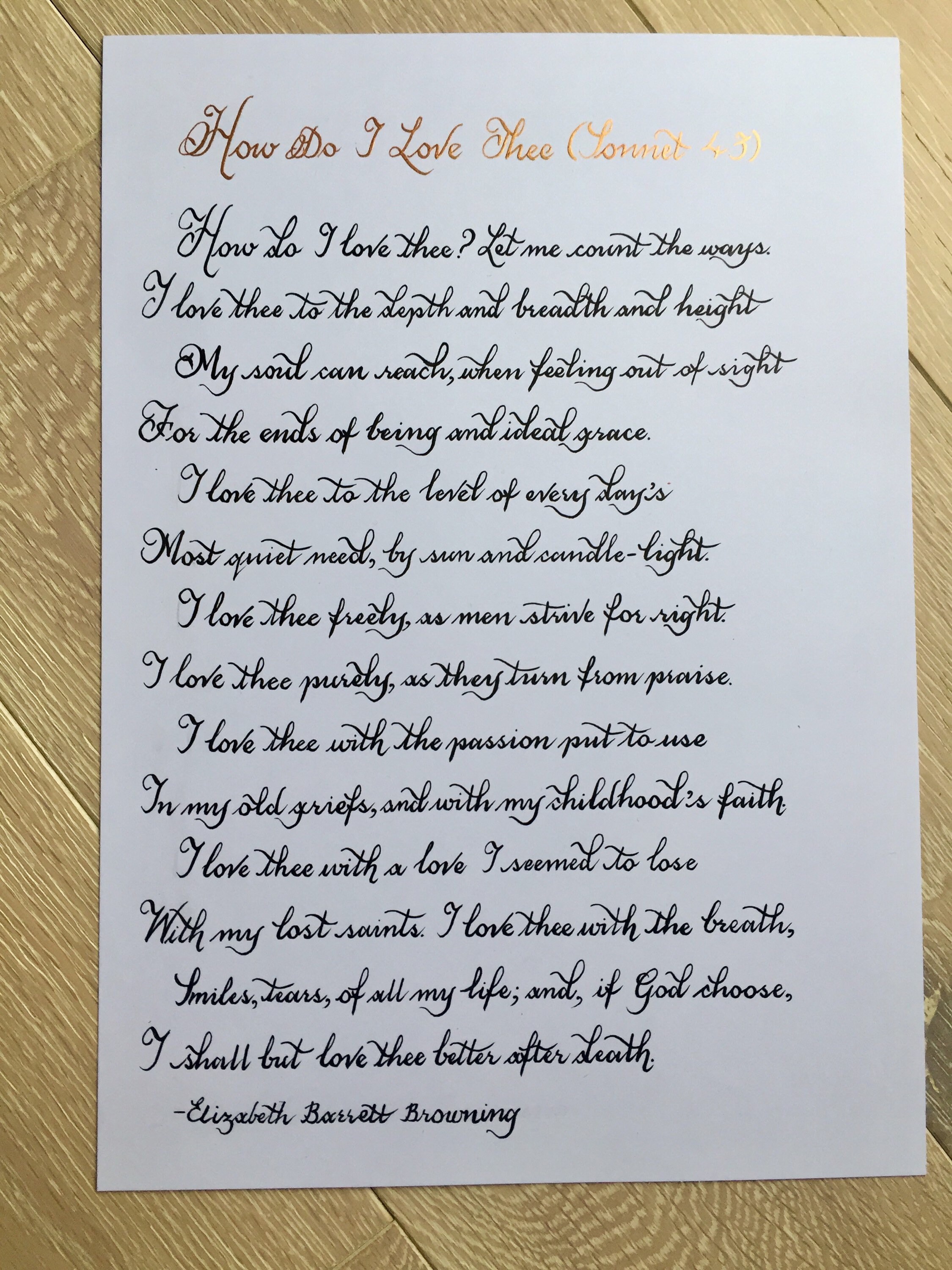 How Do I Love Thee Poem, 43 Elizabeth Barrett Browning, How Do I