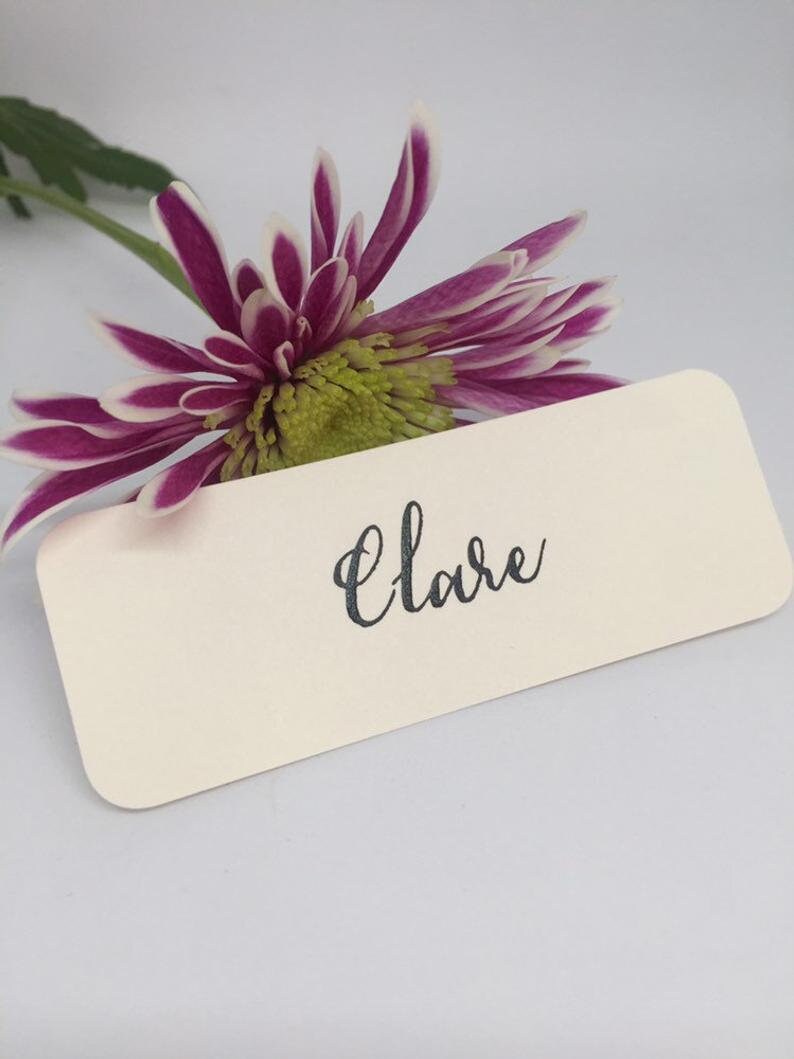 Wedding Place Cards/Name Cards Handwritten in Calligraphy Etsy