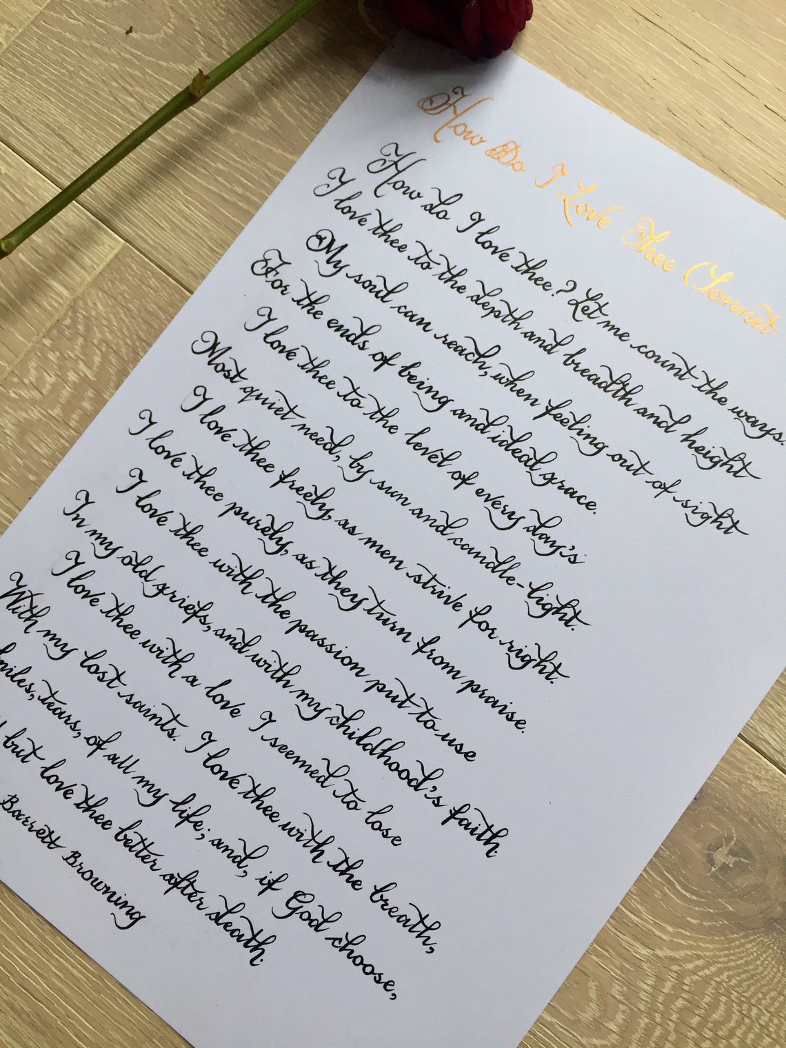 How Do I Love Thee Poem, 43 Elizabeth Barrett Browning, How Do I Love Thee Print