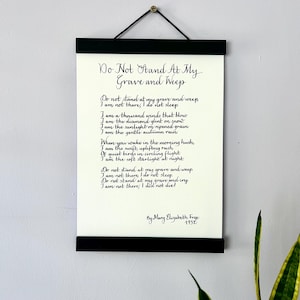 Begrafenisgedicht, sta niet bij mijn graf en huil, doodsgedicht, begrafenislezing, rouwgedicht, gedicht rouw,