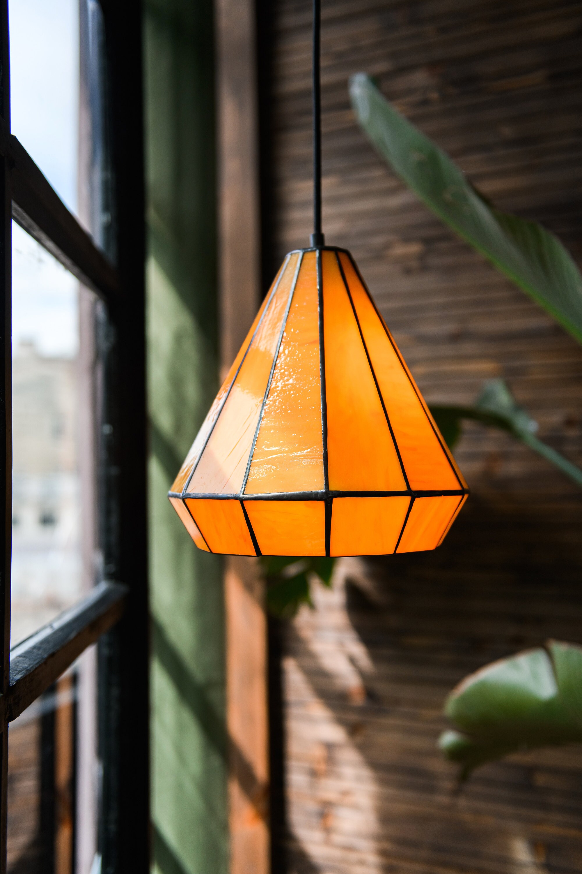 Stained Glass Light / Color Pendant Light / Light Fixtures / Etsy