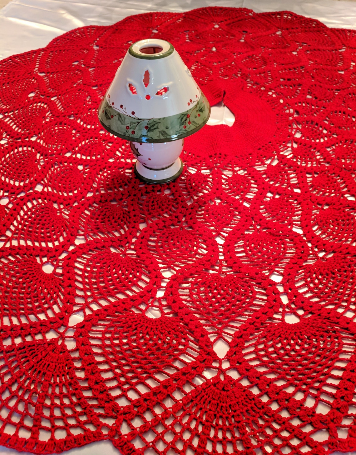 Crochet Pineapple Christmas Tree Skirt Pattern Etsy