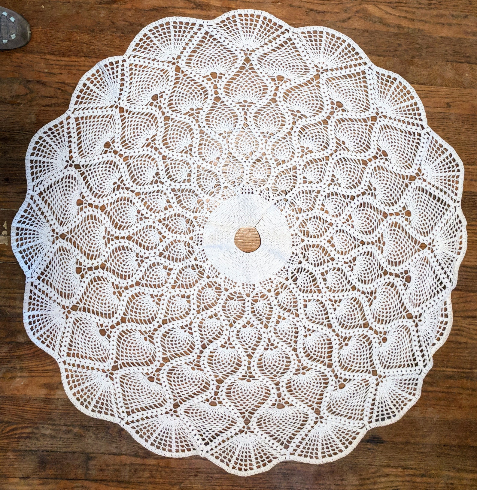 Crochet Pineapple Christmas Tree Skirt Pattern Etsy