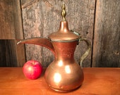 Arabic Coffee Pot 19th century arabic dallah coffee pitcher Turkish oman copper brass Antique coffee pot