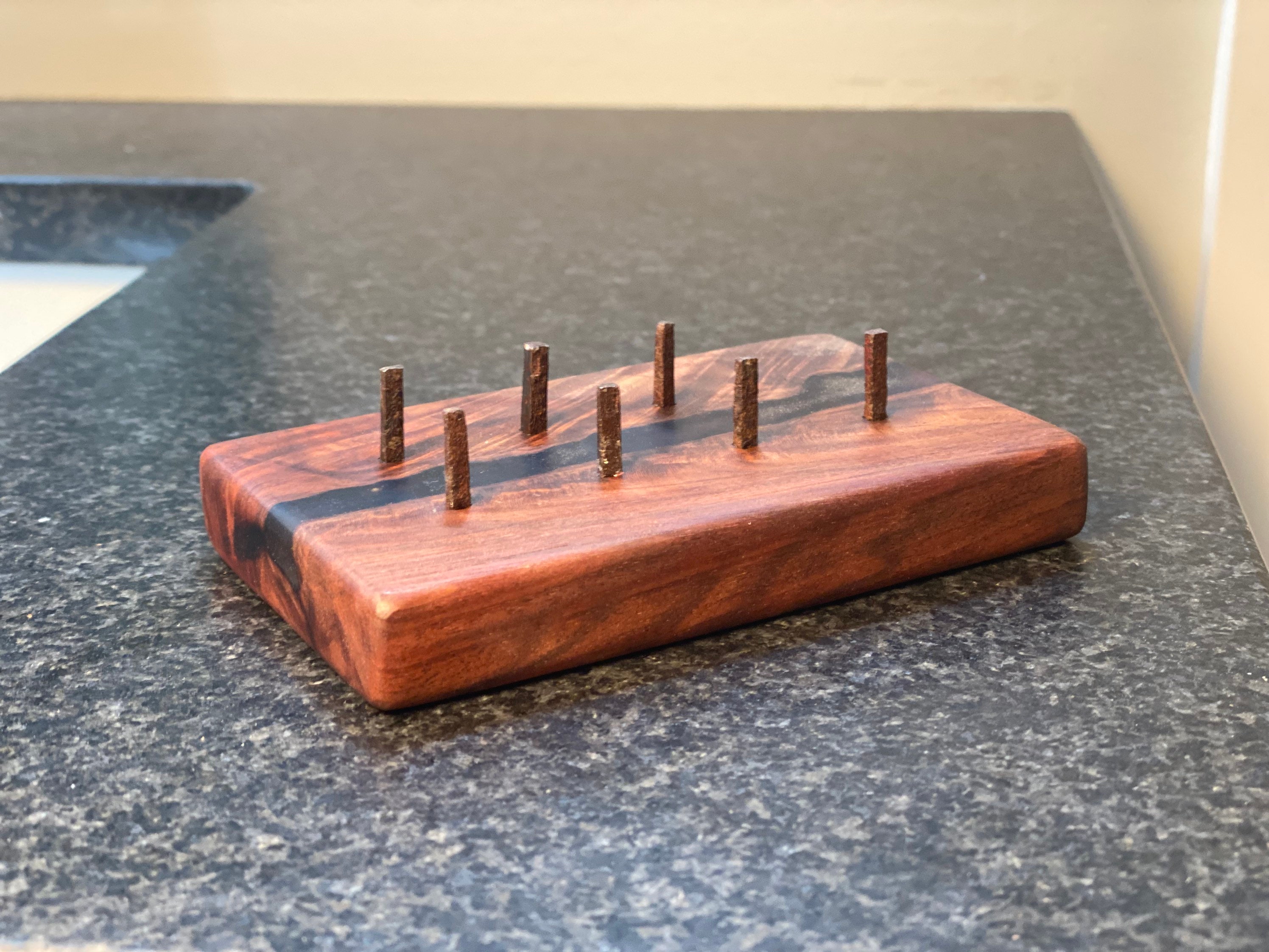 walnut soap dispenser