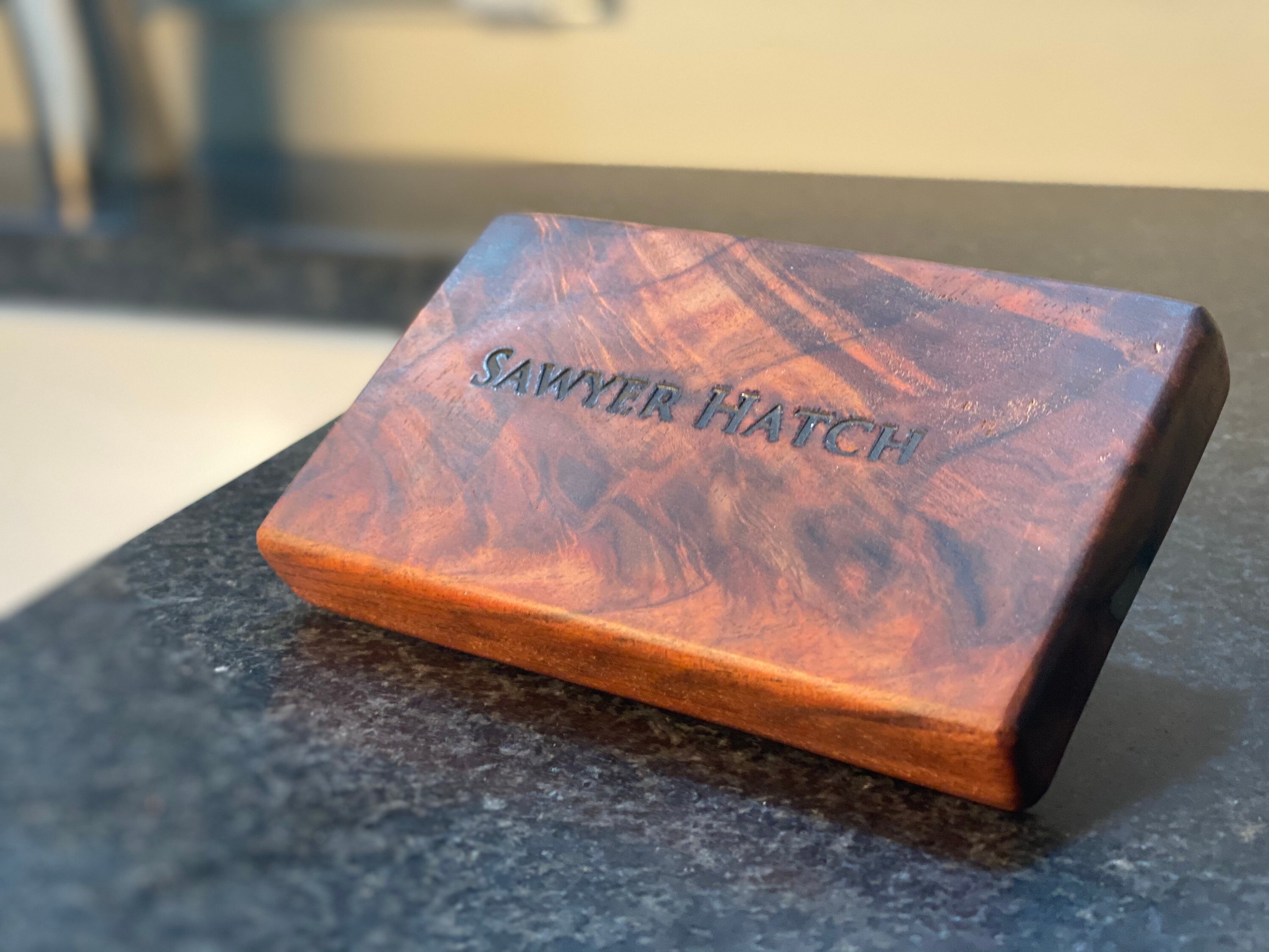 walnut soap dispenser