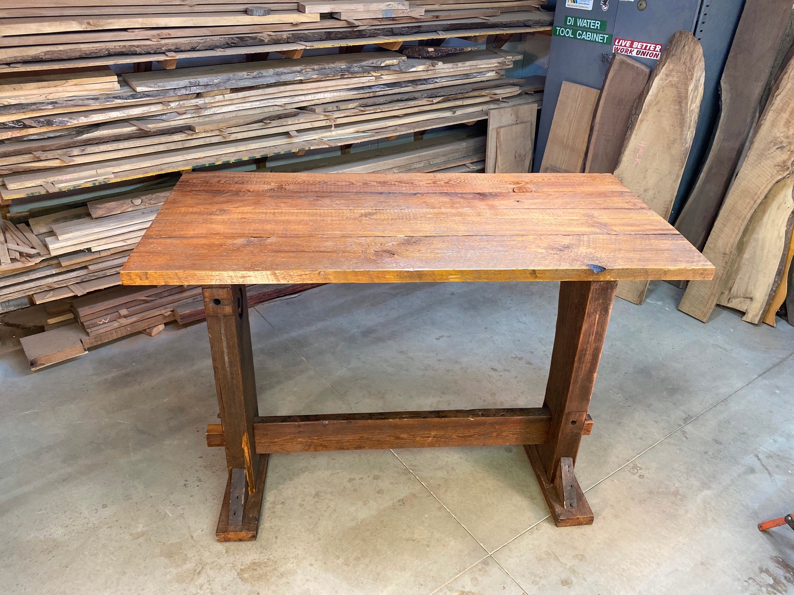 Mesa de trestle / Mesa superior alta / Madera de granero | Etsy