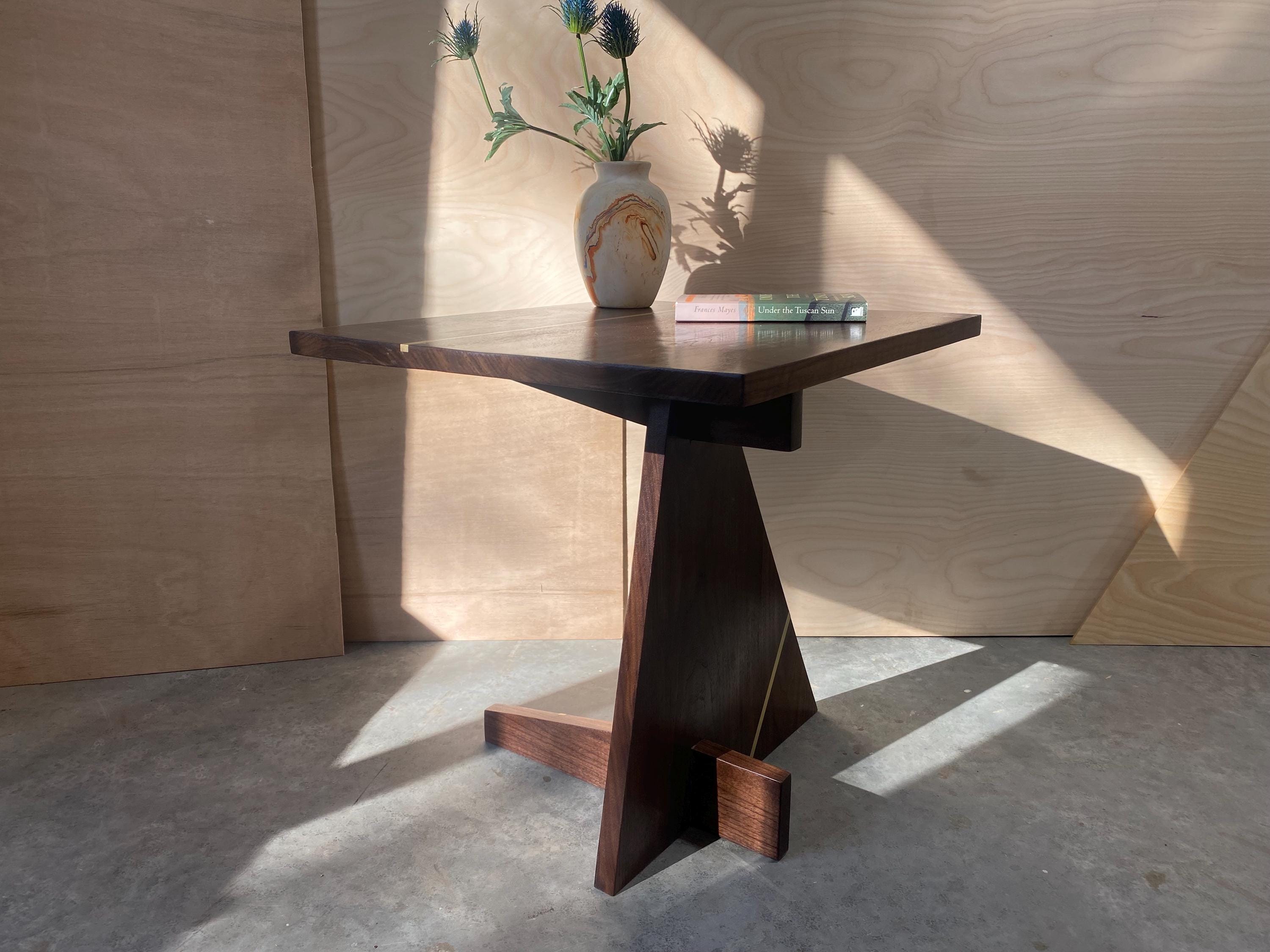 Walnut Table Brass Inlay - Etsy, image size:3000x2250