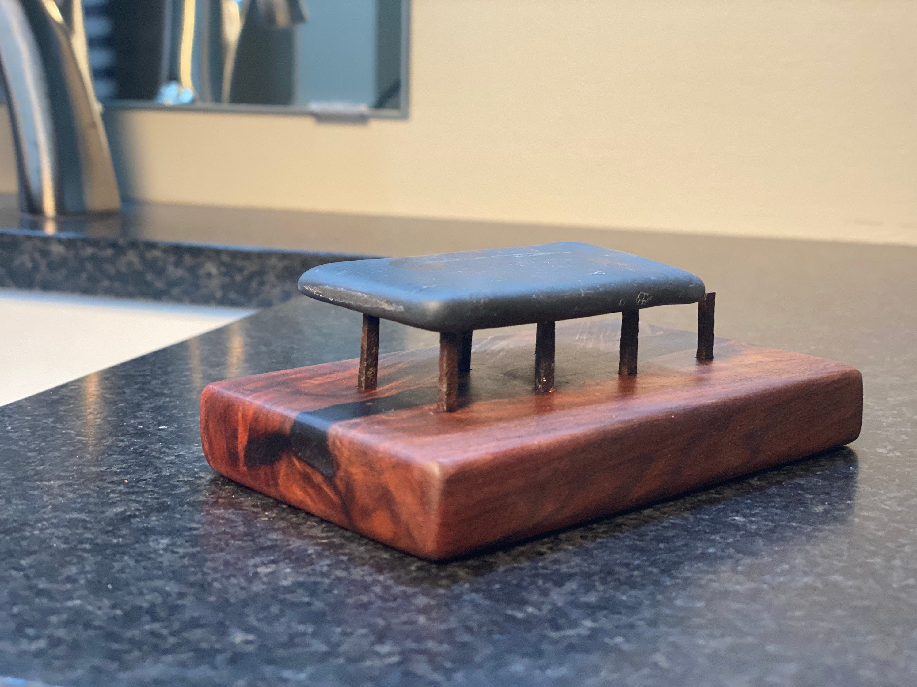 walnut soap dispenser