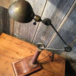 Desk Lamp Articulating Industrial Lamp Vintage Reading Light Reclaimed Handmade Unique lamp OC White Lighting image 2