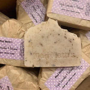 Mad Matti's handmade Olive You Bar Soap. Palm free image 8