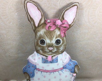 Clover Easter Bunny Rabbit Soft Cloth Doll