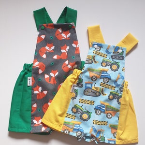 SALE** Handgemaakte Baby&#39;s Peuter Romper, Baby&#39;s Peuter Romper, Lente Zomer Romper, Leuke Stof Print, 100% Katoen