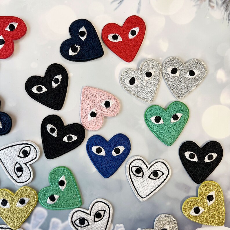 1.57in Heart Eyes Patch Colorful Chenille Embroidered Letters Etsy