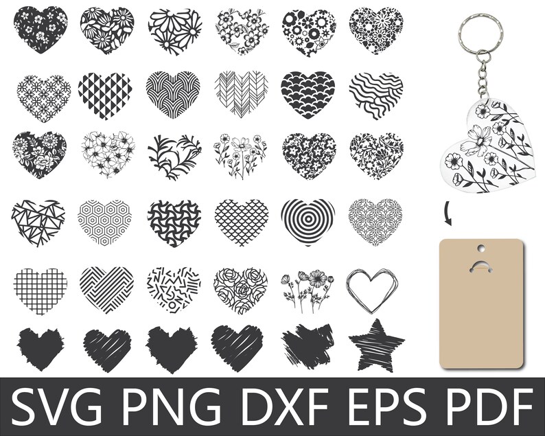 Keychain Svg Keychain Bundle Svg Keychain Pattern SVG Etsy