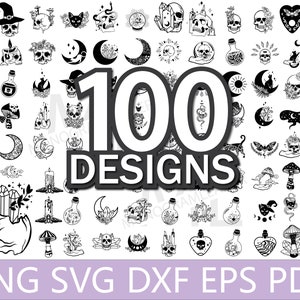 Mystical SVG | Skull SVG | Mystical moon SVG | Celestial svg | Mystical bundle svg | Boho svg bundle | Mystical svg files for cricut