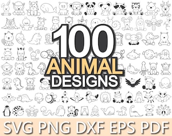 Animal Doodle SVG bundle | Animal svg | Doodle svg | Safari animal svg | farm animal svg | Cute animal svg | Svg files for Cricut