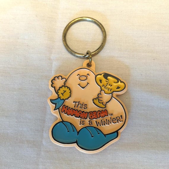 Vintage Keychain Human Bean Coffee