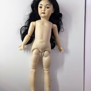 Rare Grande Poupée Ancienne En Tissu - Taille 60 Cm
