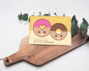 Greeting Card | Donut | Illustrative | 4x6inches | Blank Inside | Love Card | Funny Food Pun