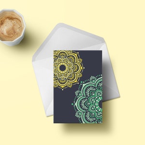 Wenskaart | Mandala | Illustratief | 4x6inches | Blanco binnenin