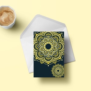 Grußkarte | Mandala | Illustrative | 4x6inches | Blank Inside