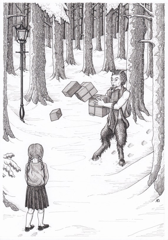 The Lion The Witch And The Wardrobe Mr Tumnus Lucy Original Etsy