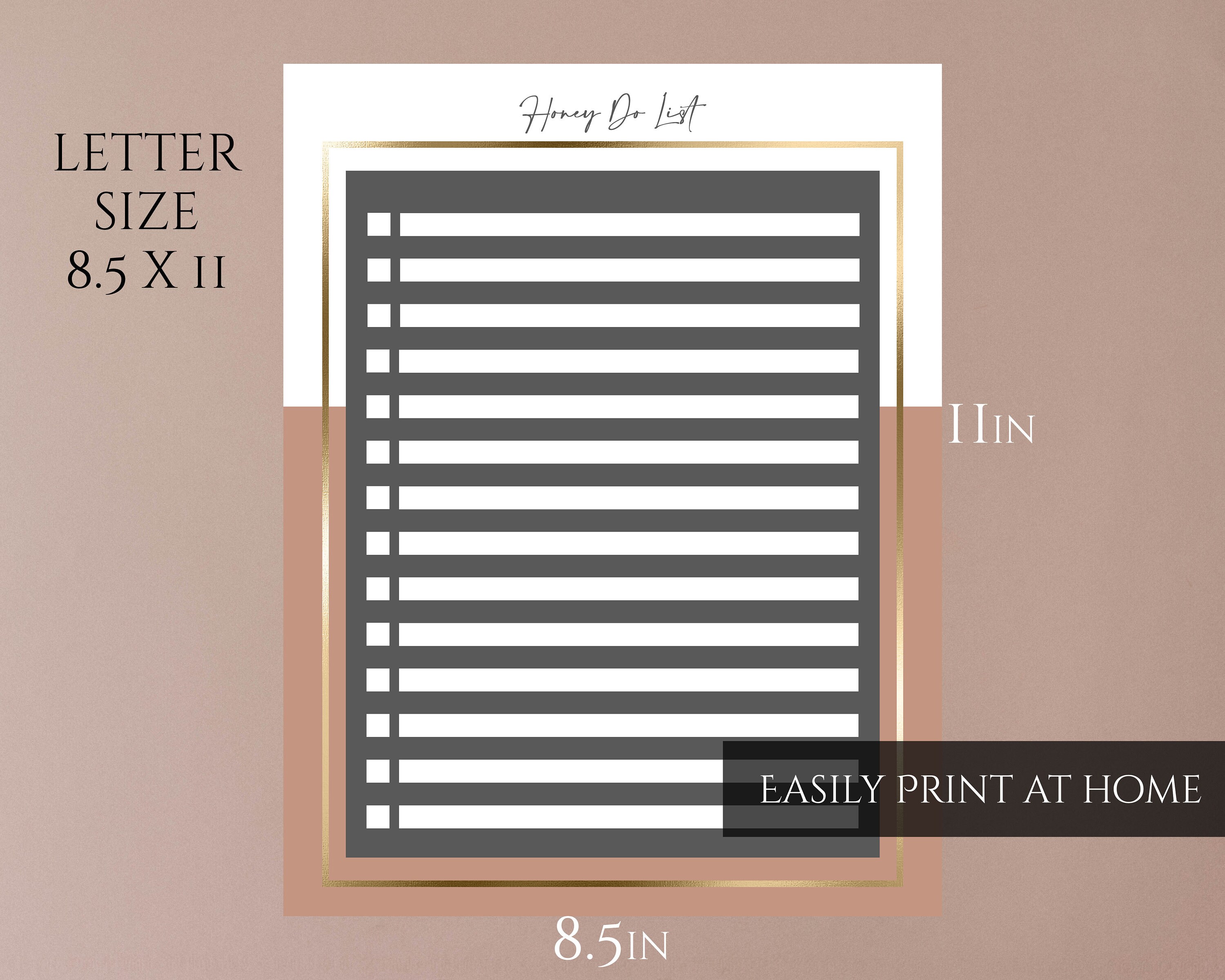 Honey Do List Printable, to Do List Printable, to Do Checklist ...