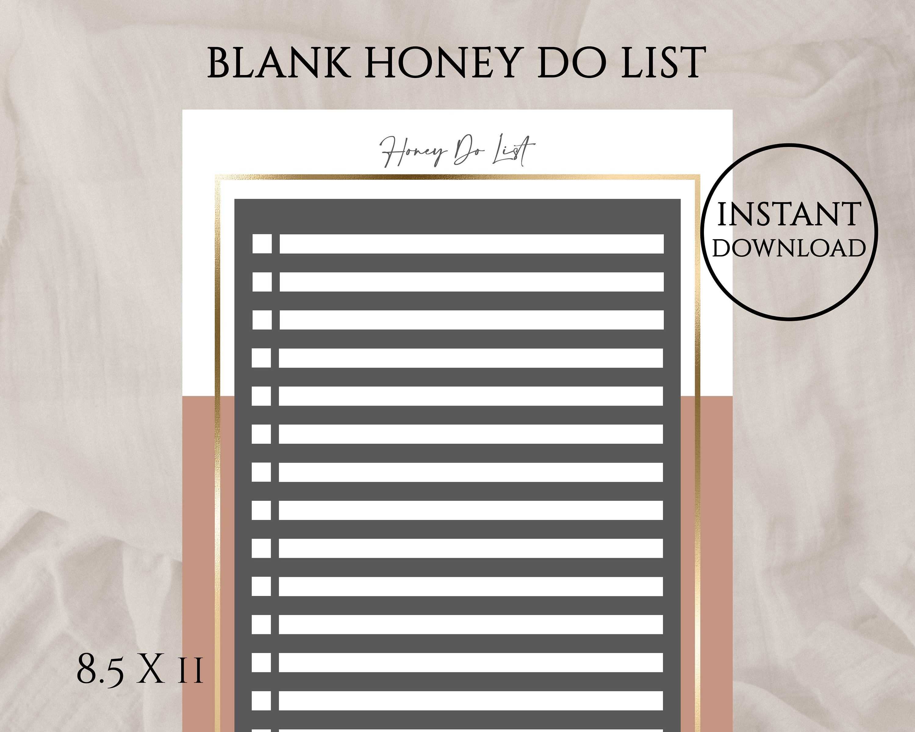 Honey Do List Printable, to Do List Printable, to Do Checklist ...