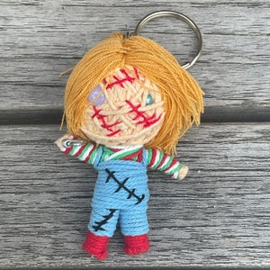 Chucky Chucks Horror Kult Symbol Handmade Voodoo String Puppe Schlüssel Charm Cosplay