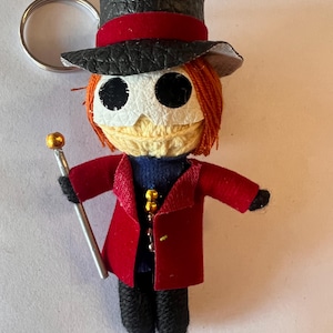 Will Wonka Team Johnny Depp Voodoo Handmade String Puppe Schlüssel Anhänger Cosplay