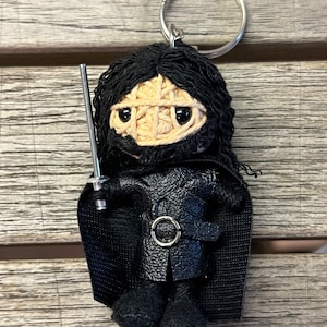 Jon Snow GoT Dragon Fire and Ice Lucky Handmade Voodoo String Doll Keychain Charm Cosplay (USA)