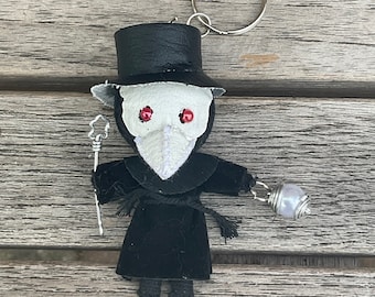 Medieval Plague Doctor Handmade String Doll Key Charm (2025 Sale!)