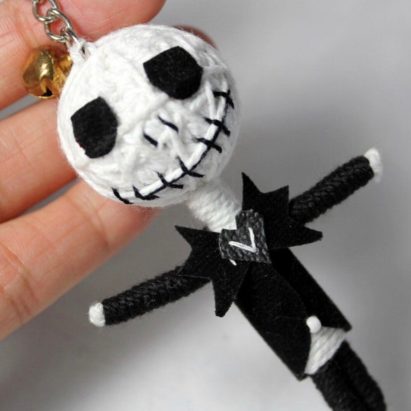 Nightmare Jack Skeleton Icon Handmade Voodoo String Doll Key Charm Cosplay