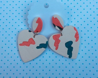 80's Squiggle Oversized Hearts