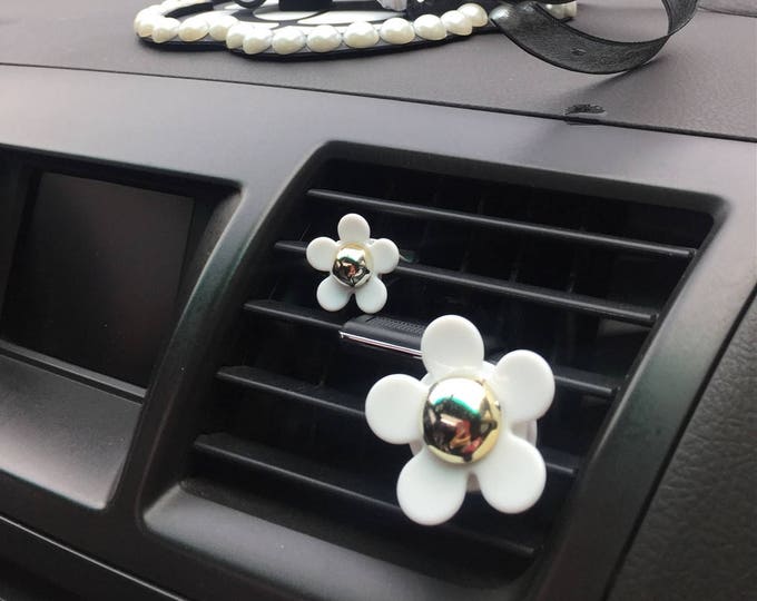1 Set 4 Pieces White Daisy Flower Car Air Freshenergirl Car Etsy